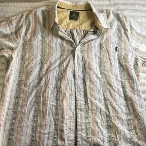 Prana Men's Multicolor Striped Button Down Shirt
